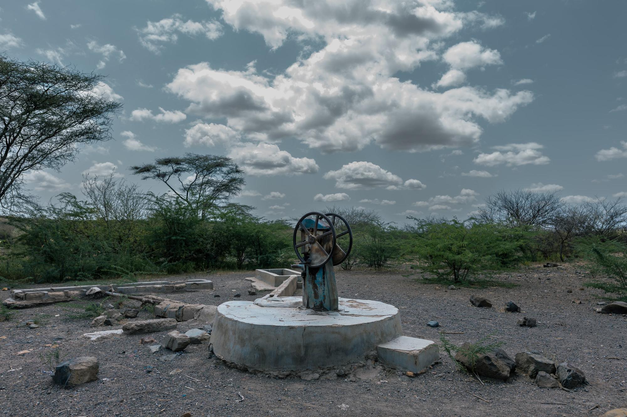 Abandoned borehole in Turkana