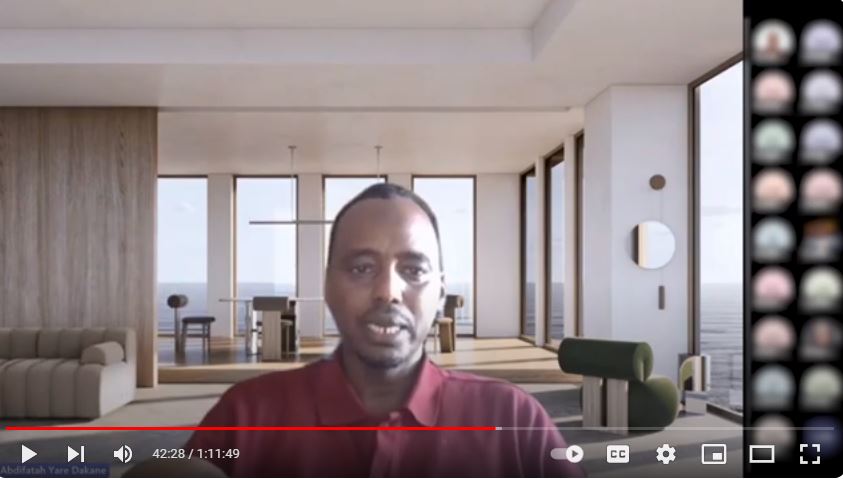 Abdifatah Dakane, Program Manager, Adaptation Services for Action and Learning (ASAL adapts), Mercy Corps, at the webinar