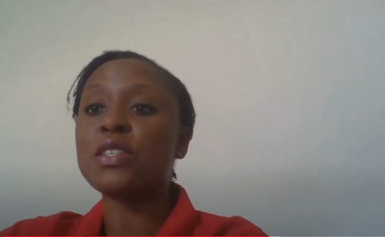 Dolapo Olusanmokun, the Program Engagement Consultant with Mercy Corps AgriFin, speaking at the webinar