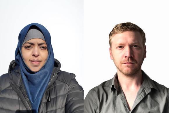 Photographs of Tahira Mohamed and Samuel Derbyshire