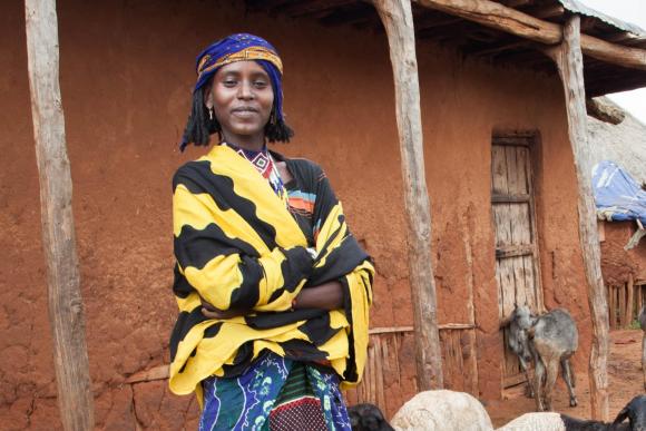 Young Borona lady with goats credit ILRI