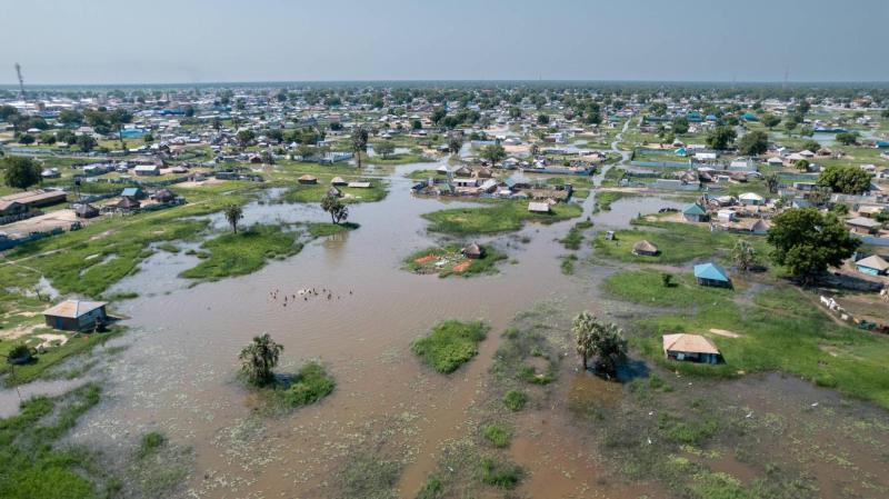 Flooding in Bor, Jonglei state, South Sudan. Photo - Elphas Ngugi_Supporting Pastoralism and Agriculture in Recurrent and Protracted Crises SPARC_MIN
