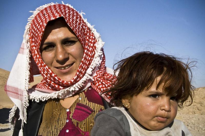 Woman and child in Syria