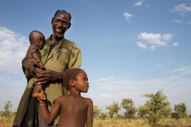 Hassimi Guindo, with his family in Mali. Decentralisation has given rural communities a greater role in managing the trees and agricultural land vital to their livelihoods.