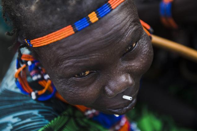 Local market traders in town of Pibor, South Sudan