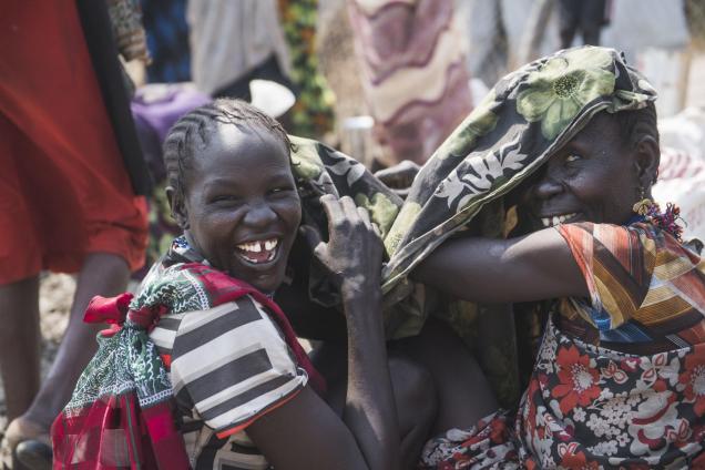 Women at a market in Pibor, South Sudan.