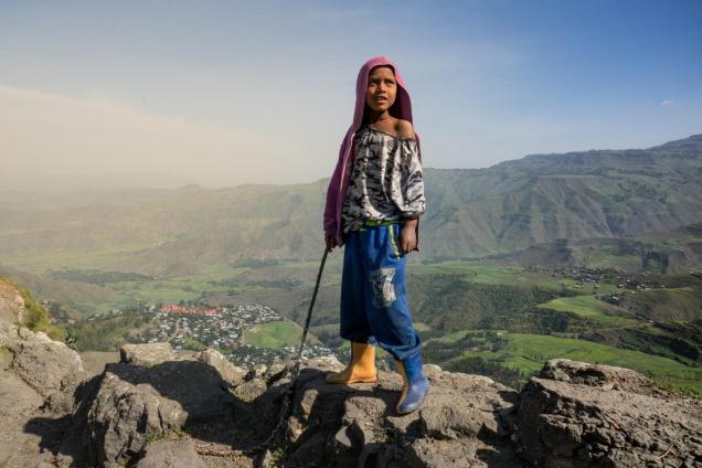 Young shepherd in Lalibela, Ethiopia