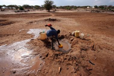 In the arid and dry region of Isiolo in Kenya, communities are learning of a new irrigation scheme. Photo: EU Civil Protection and Humanitarian Aid Operations/Martin Karimi