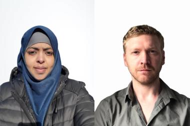 Photographs of Tahira Mohamed and Samuel Derbyshire