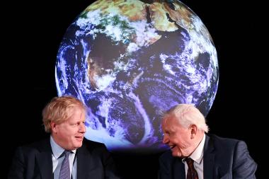 Sir David Attenborough and British Prime Minister Boris Johnson at the launch of COP26 - Image by Number 10 - CC BY-NC-ND 2.0