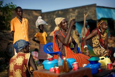 Women in a market in Lakes state, South Sudan.