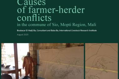 An image of the report's cover, showing a man gesturing towards a hand-drawn map that hangs on a wall