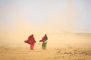 Women weather the microburst in Ber'aano Woreda in Somali region of Ethiopia.